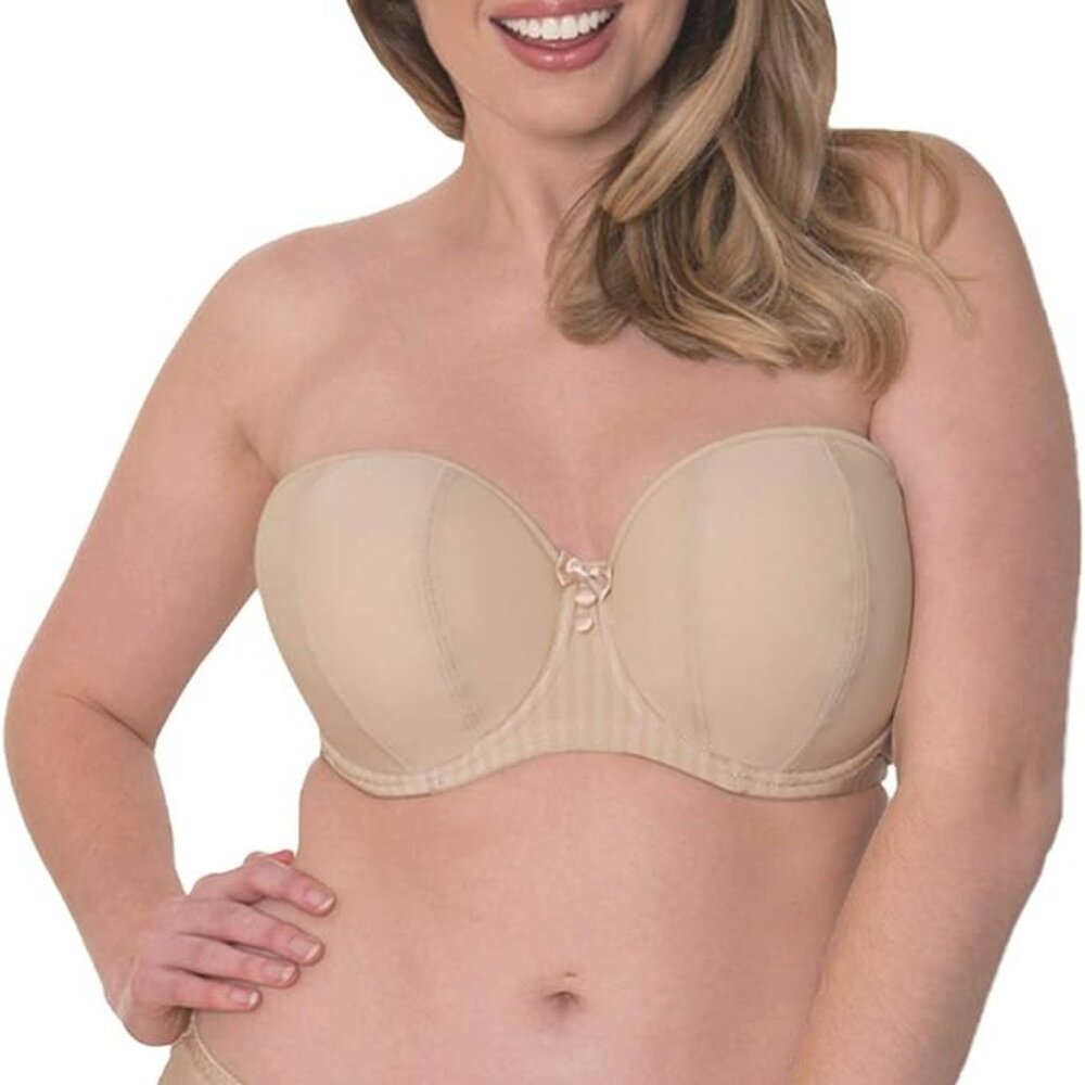 Curvy Kate Women's Luxe Strapless Biscotti Bra 38J NWT